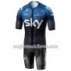 Conjunto Maillot + Culotte Corto con tirantes 2019 Team Sky N001